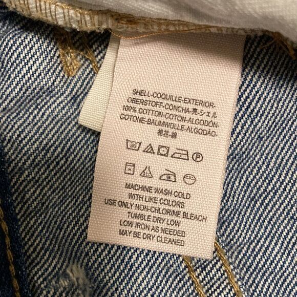 NWT Free People Distressed/ripped Rose Gold Painted High-rise Jeans. Size 27. - Picture 8 of 8